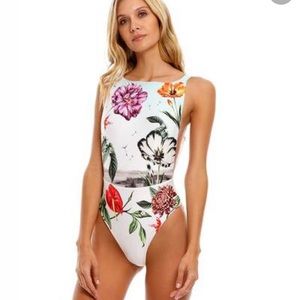 Agua Bendita Blare Domenica Floral One Piece Swimsuit